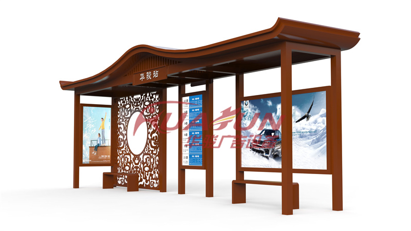 仿古候车亭HCT-1215款