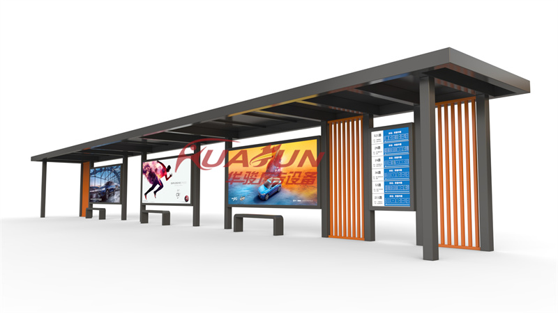 不锈钢候车亭HCT-1246款