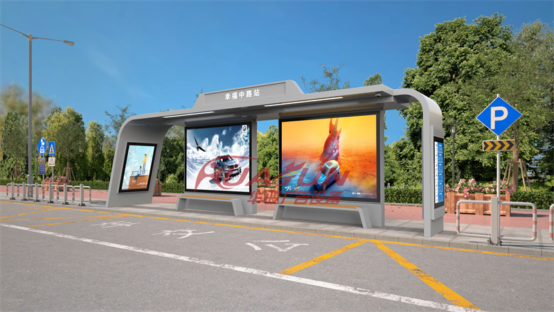 现代候车亭HCT-1302款